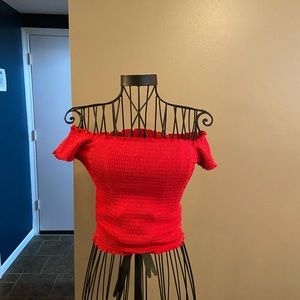 Red crop top